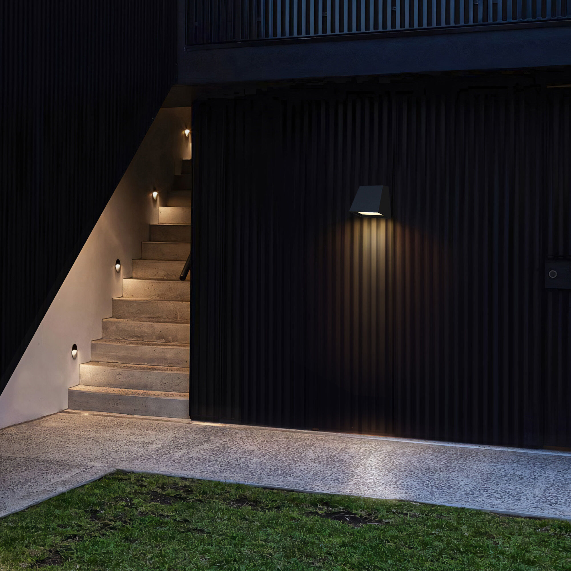 Fillet LED 5.25 inch Sand Black Outdoor Wall Sconce